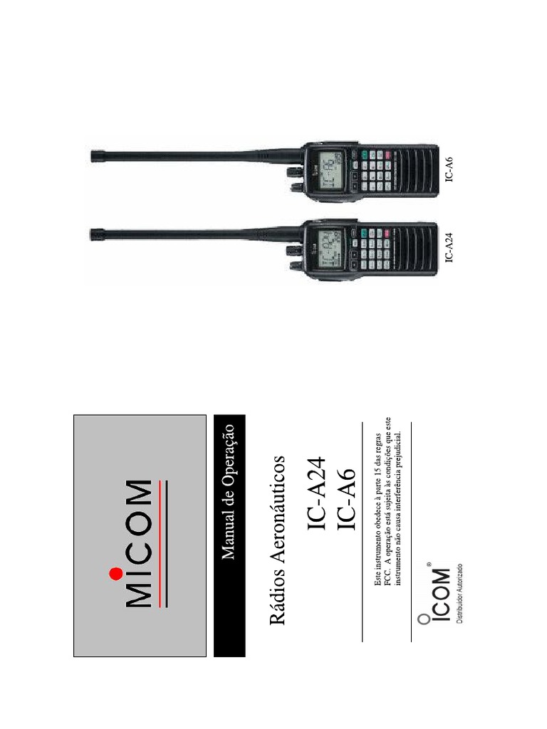 Manual do Rádio Icom IC-A24 | PDF