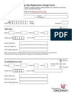 Add/Drop Slip (Registration Change Form)