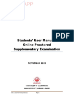Students' User Manual: Online Proctored Supplementary Examination