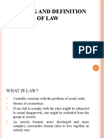 Meaning and Definition of Law