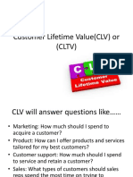 Customer Lifetime Value (CLV) or (CLTV)