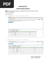 DBMS Experiments (1 - 18)