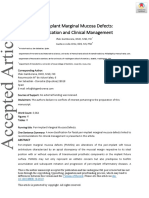 Peri-Implant Marginal Mucosa Defects: Classification and Clinical Management