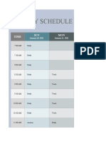 Study Schedule