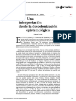 Dussel, E. (2017). "A 500 años de la Revolución de Lutero.Una interpretación desde la descolonización epistemológica"