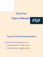 Unit Two Types of Research