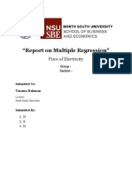 "Report On Multiple Regression": Price of Electricity