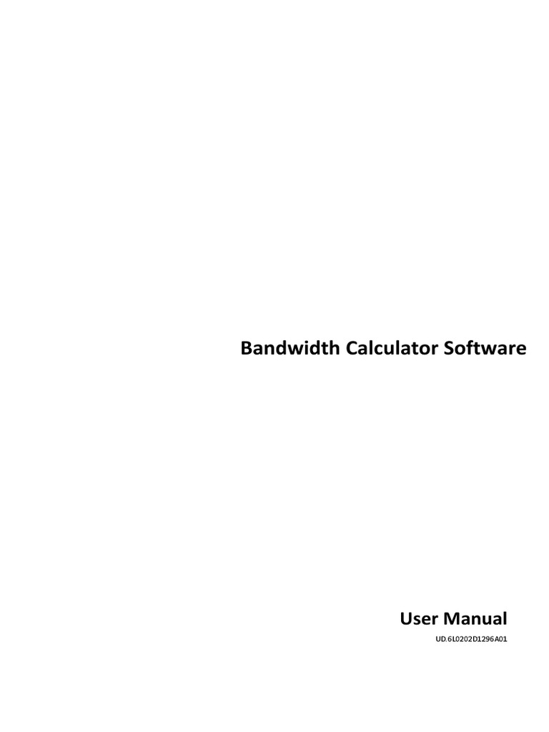 Bandwidth Calculator User Manual PDF Button Icon