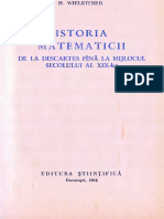 H. Wieleitner - Istoria Matematicii de La Descartes Pana La Mijlocul Sec. XIX (1964, Editura Științifică)