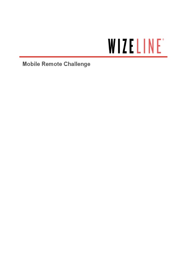 MobileRemoteChallenge PDF | PDF | Mobile App | Computing