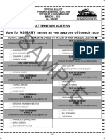 Sample Ballot St. Louis City