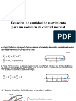 Ecuación de Cantidad de Movimiento para Un Volumen de Control Inercial