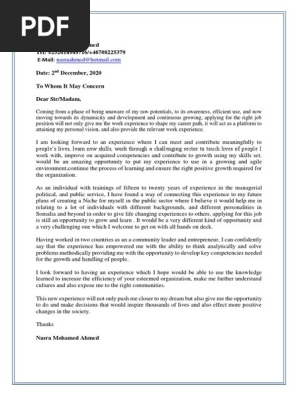 Nasra Mohamed Ahmed CV