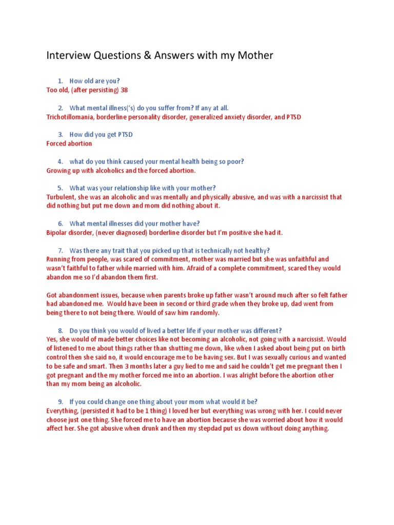 Clinical Interview Questions For Adhd