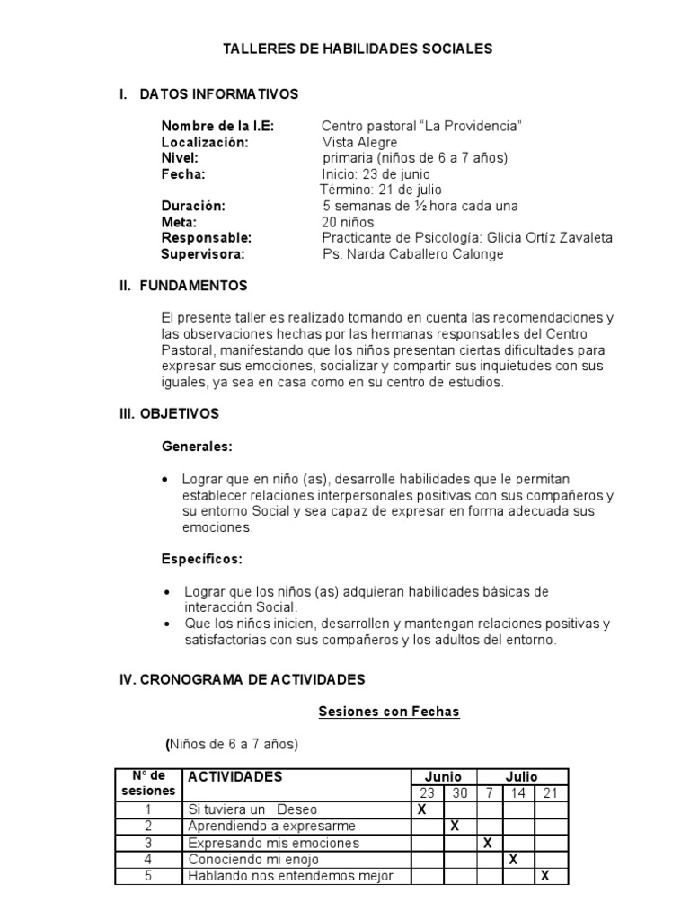 Taller de Habilidades Sociales para Niños | PDF | Las emociones | Ira