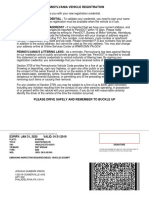 Pennsylvania Vehicle Registration: Joshua Guberm Kwon 1320 W Somerville Ave APT 322 Philadelphia Pa 19141