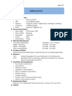 CV for Electrical Engineering Student Dwi Yulianto