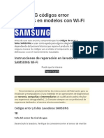 SAMSUNG Códigos Error Lavadoras en Modelos Con Wi