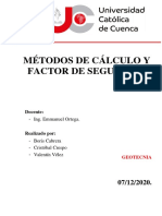 FACTOR DE SEGURIDAD Y METODOS DE CALCULO
