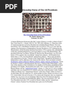 The Citizenship Status of Our 44 Presidents