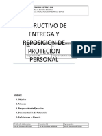 Instructivo de Entrega y Reposicion de Elemento de Proteccion Personal