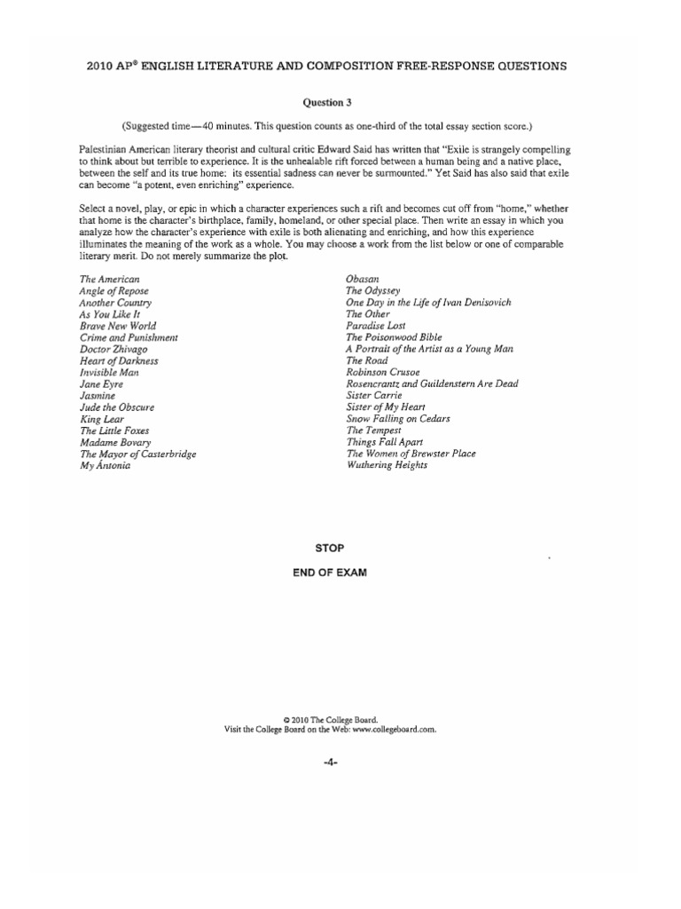 ap lang 2008 free response sample essays