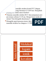 Latihan kristal logam, ionik, dan kovalen serta perhitungan energi kisi