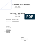 Final Exam: Covid19 Excel: Technological Institute of The Philippines