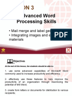 Lesson 3: Advanced Word Processing Skills