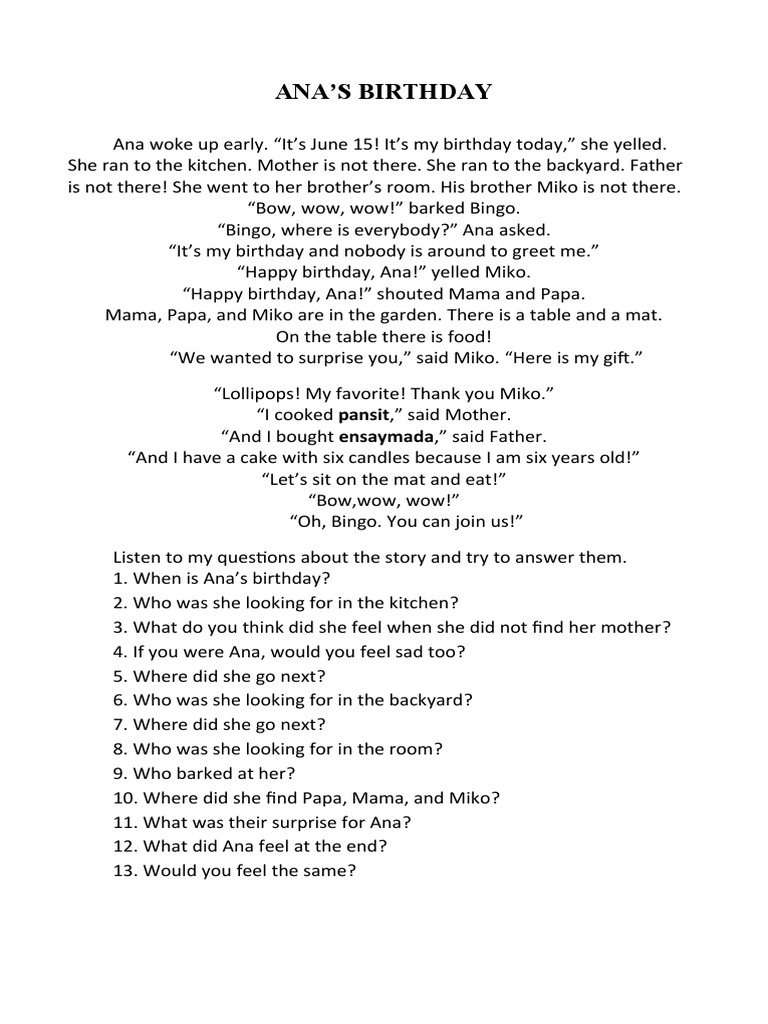 Reading Materials in English PDF Pancake Zoo