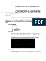 Determination of Magnetic Susceptibility by Quincke by Kavya