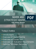 Strategic Marketing: MARK 460