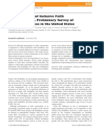 Characteristics of Inclusive Faith Communities: A Preliminary Survey of Inclusive Practices in The United States