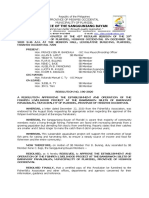 Draft Resolution No. 190-2020 - Resolution Approving the Establishment and Operation of Fishpen at Barangay Panalsalan