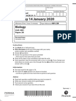 Tuesday 14 January 2020: Biology