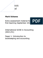 Mark Scheme: Extra Assessment Material For First Teaching September 2017
