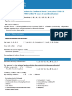 Revised Case Report Form For Confirmed Novel Coronavirus COVID-19 (Report To WHO Within 48 Hours of Case Identification)