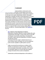 Indicators of The Independence of Judiciary