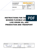 Instructions For The Use of Bonded Flexible Lines For Live Crude Oil, Gas Production and Transport