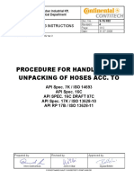 Procedure For Handling and Unpacking of Hoses Acc. To