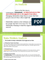 Stakeholders Analysis (Studied)