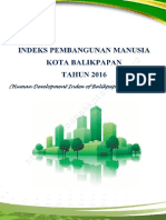 Indeks Pembangunan Manusia Kota Balikpapan 2015 PDF