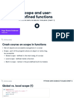 Scope and user-defined functions in Python