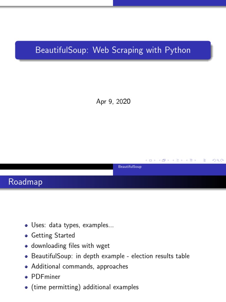 Beautifulsoup: Web Scraping With Python | PDF | Regular Expression | Html