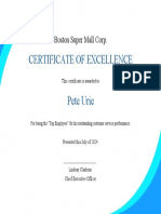Free Editable Customer Service Certificate Template
