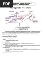 Lesson 1: Systematics: Gen Bio 2 Individual Learning Worksheet 4