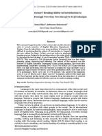 Improving Learners' Reading Ability On Introduction To Linguistics Class Through Two-Stay Two-Stray (TS-TS) Technique