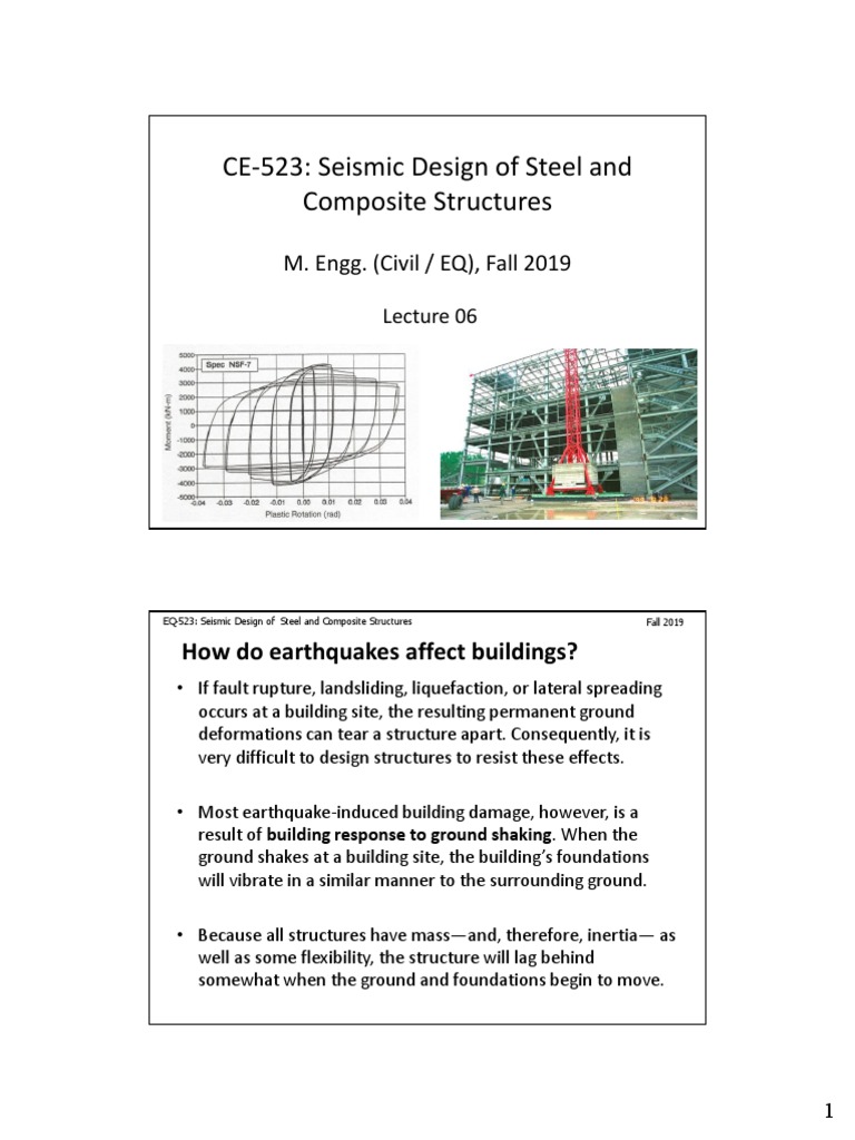 Seismic Design of Steel Structures | PDF | Earthquakes | Physical ...