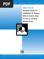 AAMA 2410-03: Standard Practice For Installation of Windows With An Exterior Flush Fin Over An Existing Window Frame