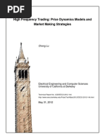 High Frequency Trading: Price Dynamics Models and Market Making Strategies